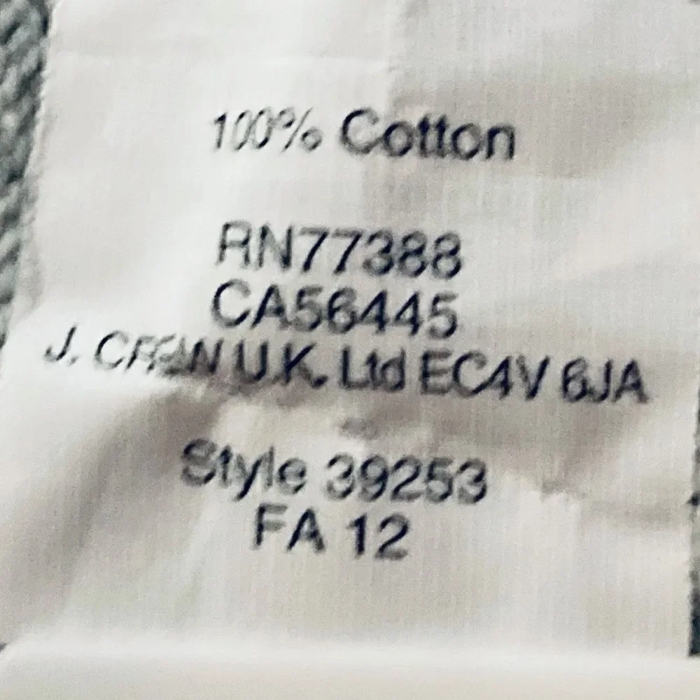 J.Crew 100% Cotton Men’s Sweater Grey Color Size XL